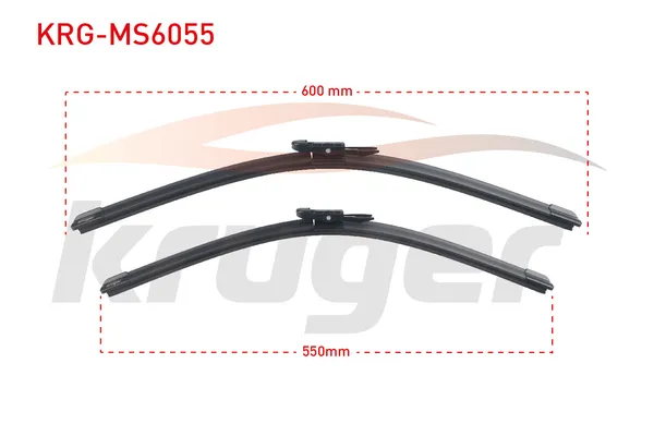 Silecek Süpürgesi Ön  600/550 mm - 24/22 inç Audi S8 (4E)(06.2006->)  KRUGER MS6055