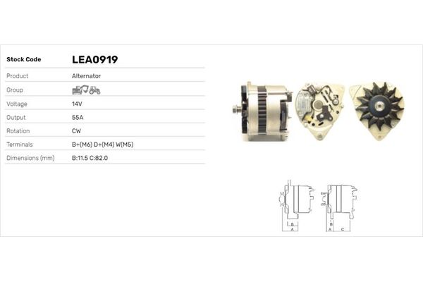Alternatör  LUCAS ELEKTRIK LEA0919