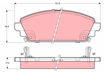 Fren Disk Balata Ön TRW GDB3189  45022S1AE64 6450S6FE51 06450-S6F-E51 45022S6F305 45022-S6F-305 45022S6FE01 45022-S6F-E01 45022S1AE62 45022-S1A-E62 45022-S1A-E64 6450S6FE50 06450-S6F-E50 45022S1AE61 45022-S1A-E61 45022S1AE63 45022-S1A-E63 45022S1AE60 45022-S1A-E60 45022S6FE50 45022-S6F-E50 45022S1AE80 45022-S1A-E80