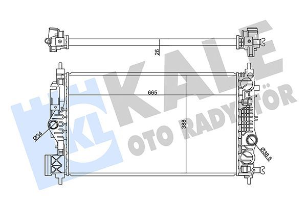 Su Radyatörü  Opel Astra J GTC Makyajlı (2011->)  KALE 358950