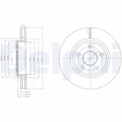 Fren Disk Ayna Ön Sağ ve Sol Jeep Grand Cherokee (WH)(2005->)  DELPHI BG9058