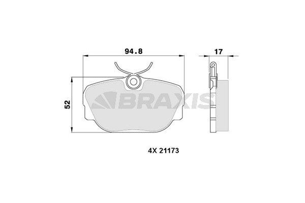 Fren Disk Balata Ön BMW 3 Serisi Touring/Cabrio (E30)(1985->)  BRAXIS AA0319