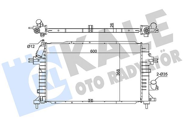 Su Radyatörü  Ford Transit New Line (TT9)(2006->)  KALE 371300