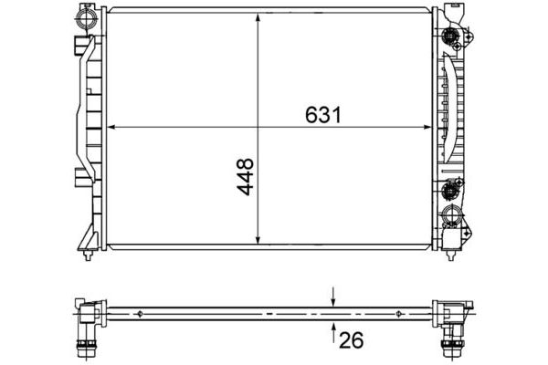 Su Radyatörü  Mercedes E -Serisi S.Wagon (BM 210)(09.1997->)  MAHLE CR 1686 000S