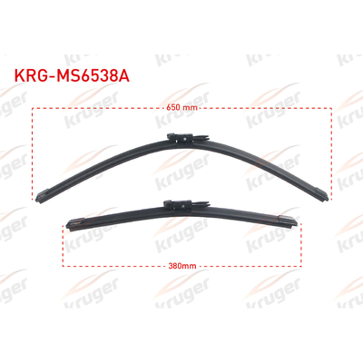 Silecek Süpürgesi Ön  650/380 mm - 26/15 inç Fiat Fiorino (225) Cargo/Combimix (2008->)  KRUGER MS6538A