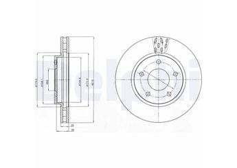 Fren Disk Ayna Ön Sağ ve Sol DELPHI BG4258  4615A115 4615A190 MN116329 5105513AA MN116330