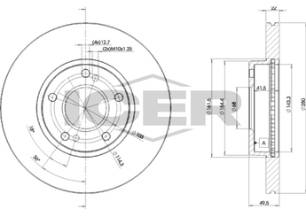 Fren Disk Ayna Ön Sağ ve Sol MGA 50334  402062F501 402062F500 40206-2F500 40206-2F501 4020655F01 40206-55F01 4020655F03 40206-55F03 4020673L01 40206-73L01