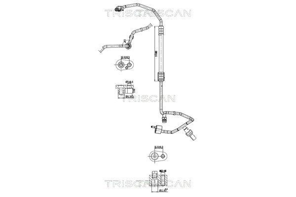 Klima Hortumu  Audi A3 Sportback (8VA)(09.2012->)  OPTIMUM 3Q0820741D