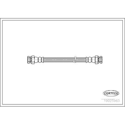 Fren Hortumu Arka Sağ veya Sol Mazda 323 Sedan/ S.Wagon (BF/BW)(05.1985->)  CORTECO 19025983