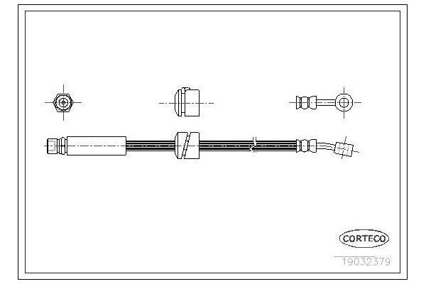 Fren Hortumu Ön Sol Daewoo Nubira Limousine (1997->)  CORTECO 19032379