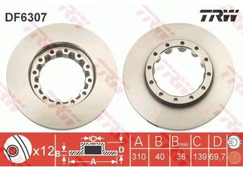 Fren Disk Ayna Arka Sağ ve Sol WALBURG WBD1627CD  MK374048 MK584504 MX925100
