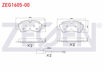 Fren Disk Balata Arka ZEGEN ZEG1605-00   CK4Z2200A