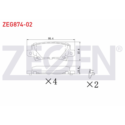 Fren Disk Balata Arka Toyota Corolla Combi SW (E12)(2002->)  ZEGEN ZEG874-02