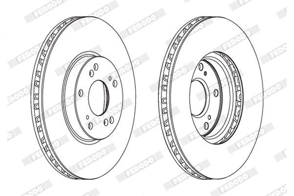 Fren Disk Ayna Ön Sağ ve Sol Honda Accord Tourer (CW)(09.2008->)  FERODO DDF1775C