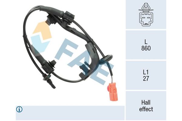Abs Sensörü Arka Sol Honda Jazz (GD1/5)(01.2002->)  MAHER 12398
