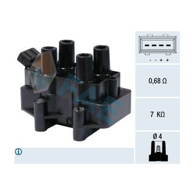 Ateşleme Bobini  Opel Astra F 4 Kapı (1991->)  ÜNÜVAR 155057-2