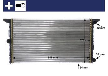 Su Radyatörü  MAHLE CR 1534 000S  7711135788 7M0121253C 7M0121253K 7258109 7M01 21253K 95VW8005CA 7M0 121 253 C
