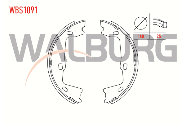El Fren Balatası  Saab 900 5 Kapı (1994->)  WALBURG WBS1091