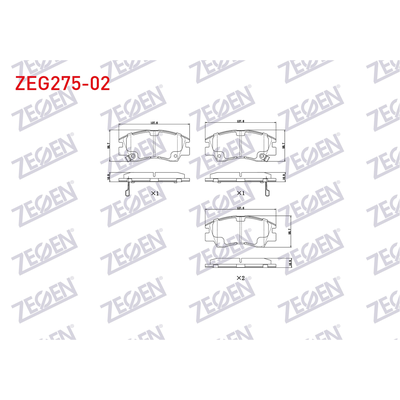 Fren Disk Balata Ön Mitsubishi L 200/300/400 (P00)(1986->)  ZEGEN ZEG275-02