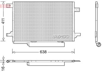 Klima Radyatörü  DENSO DCN17004  1695000754 1695001254 A1695000054 A1695000354 A1695000754 A1695001254