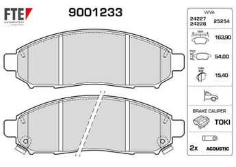 Fren Disk Balata Ön FTE 9001233  D10601VA8E D10601VA0A D1060-1VA0A D1060-1VA8E D1060ZP00A D1060-ZP00A D1M60CY70B D1M60-CY70B