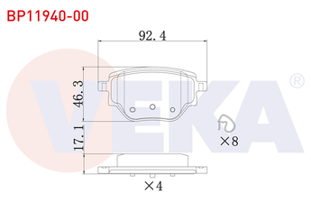 Fren Disk Balata Arka VEKA BP11940-00  