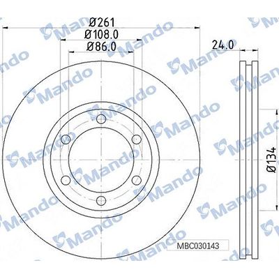 Fren Disk Ayna Ön Sağ ve Sol MANDO MBC030143