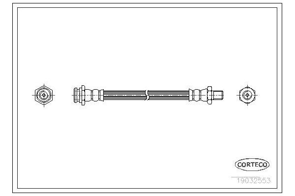 Fren Hortumu Arka Sağ veya Sol Nissan Terrano (WD21)(12.1987->)  CORTECO 19032553