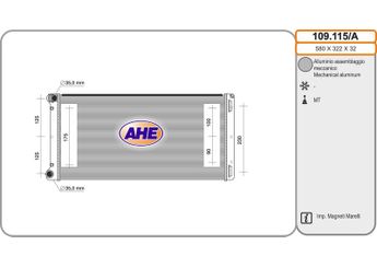 Su Radyatörü  MAHER 10462  46524619 46778155 51733011