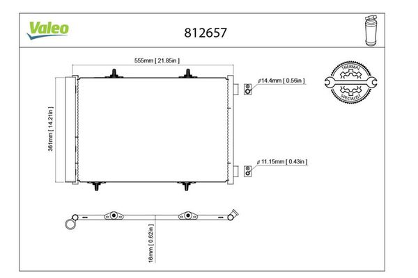 Klima Radyatörü  Citroen DS3 (09.2009->)  VALEO 812657