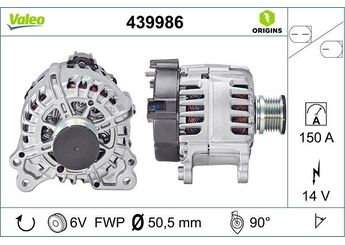 Alternatör  VALEO 439986  4L903024 04L903024 4L903024X 04L903024X 4L903027 04L903027 4L903027X 04L903027X