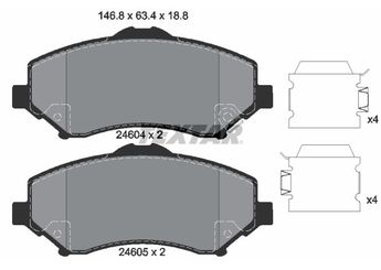 Fren Disk Balata Ön AYD 60698B  68053152AB 68093323AB 068093323AB 68029263AA 68044866AA 68053152AA 68068762AA 71771813 K68029263AA K68053152AB K68068762AA K68093323AA K68093323AB 68044866AC K68044866AC