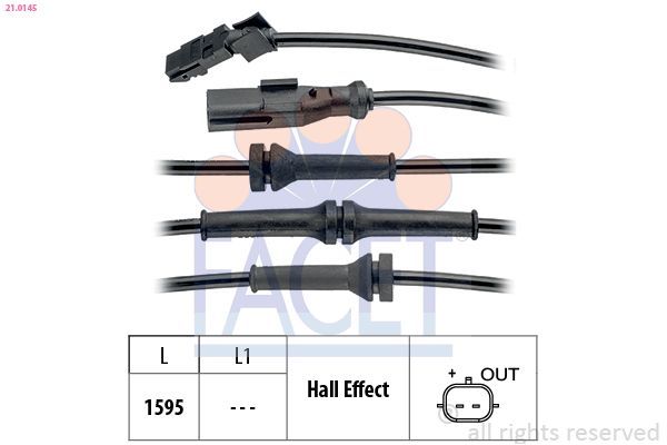 Abs Sensörü Arka Sağ Nissan NV250 Kapalı kasa (09.2019->)  HELLA 6PU 358 216-021