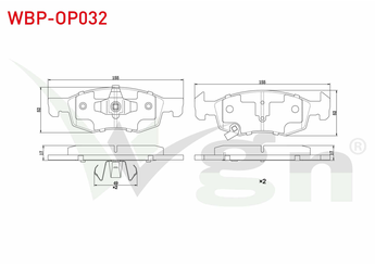 Fren Disk Balata Ön WGN WBP-OP032  1605280 95517028 95524972 GDB2099 16 05 280