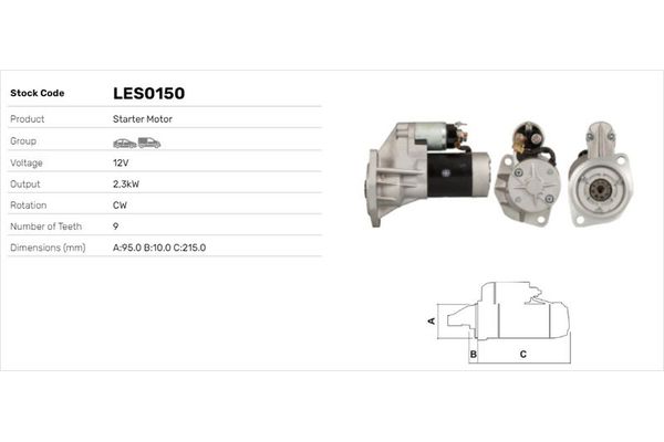 Marş Dinamosu  LUCAS ELEKTRIK LES0150