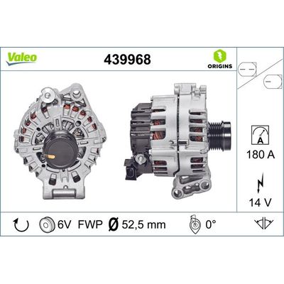 Alternatör  VALEO 439968
