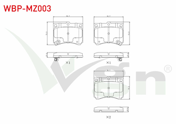 Fren Disk Balata Ön WGN WBP-MZ003  
