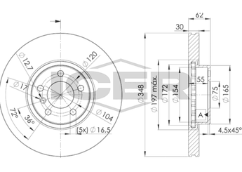 Fren Disk Ayna Ön Sağ ve Sol WALBURG WBD1512C  34116793244 34116771986 34116868938 34116886477 34 11 6 771 986 34 11 6 793 244 34216868938 34 21 6 868 938