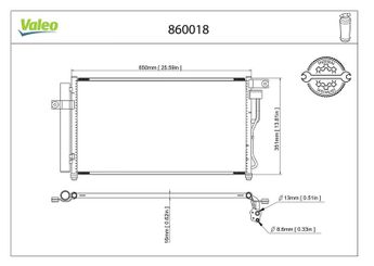Klima Radyatörü  VALEO 860018  976061E000 97606-1E000