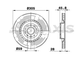 Fren Disk Ayna Ön Sağ ve Sol BRAXIS AE0325  51897455 60670801