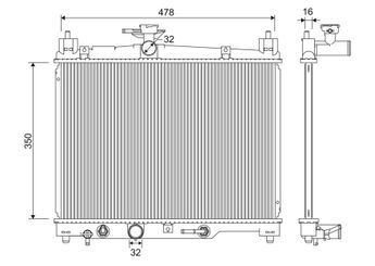 Su Radyatörü  VALEO 701330  164000J020 16400-0J020