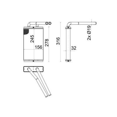 Kalorifer Radyatörü  Opel Antara (2006->)  MAHLE AH 268 000S