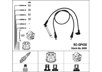 Buji Kablosu  NGK 0800  T322B 1612560 90443694 90 443 694