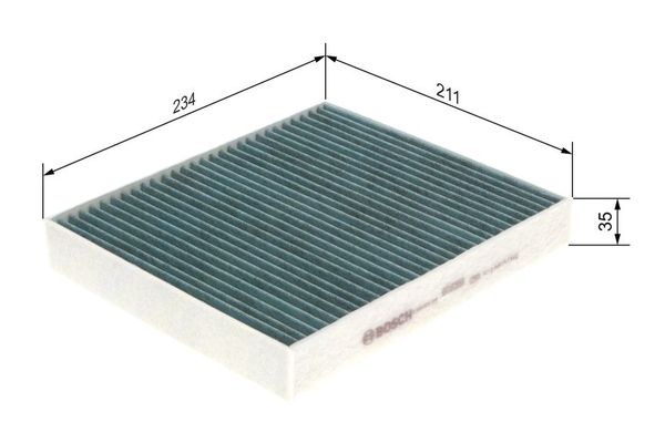 Polen Filtresi  Ford Focus 3/4/5 Kapı (CAP)(08.2004->)  BOSCH 0 986 628 536