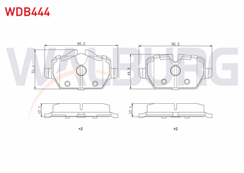 Fren Disk Balata Arka WALBURG WDB444  