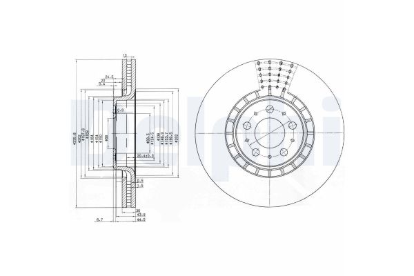 Fren Disk Ayna Ön Sağ ve Sol Volvo XC90 (07.2002->)  DELPHI BG9783C