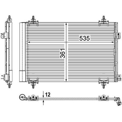 Klima Radyatörü  Peugeot 308 CC Cabrio-Coupe (03.2009->)  MAHLE AC 587 000P