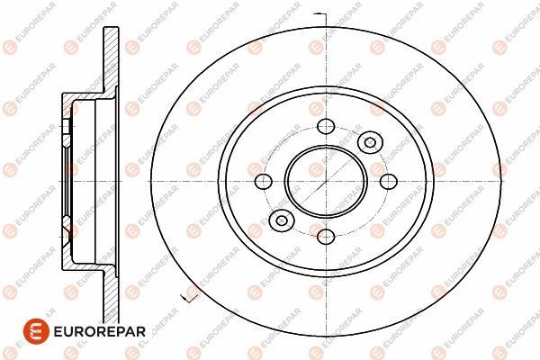 Fren Disk Ayna Arka Sağ ve Sol Renault Kangoo (F/KC0)(06.1997->)  EUROREPAR 1642766480