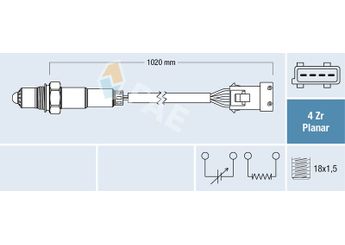 Oksijen (Lambda) Sensörü  FAE 77236  8670130 94700119 9470011-9 94705712 9470571-2 8642233