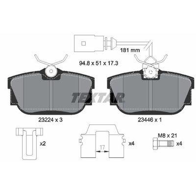Fren Disk Balata Arka TEXTAR 2322416